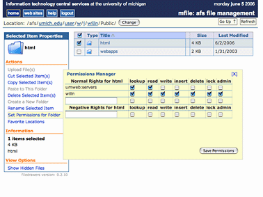 manage permissions